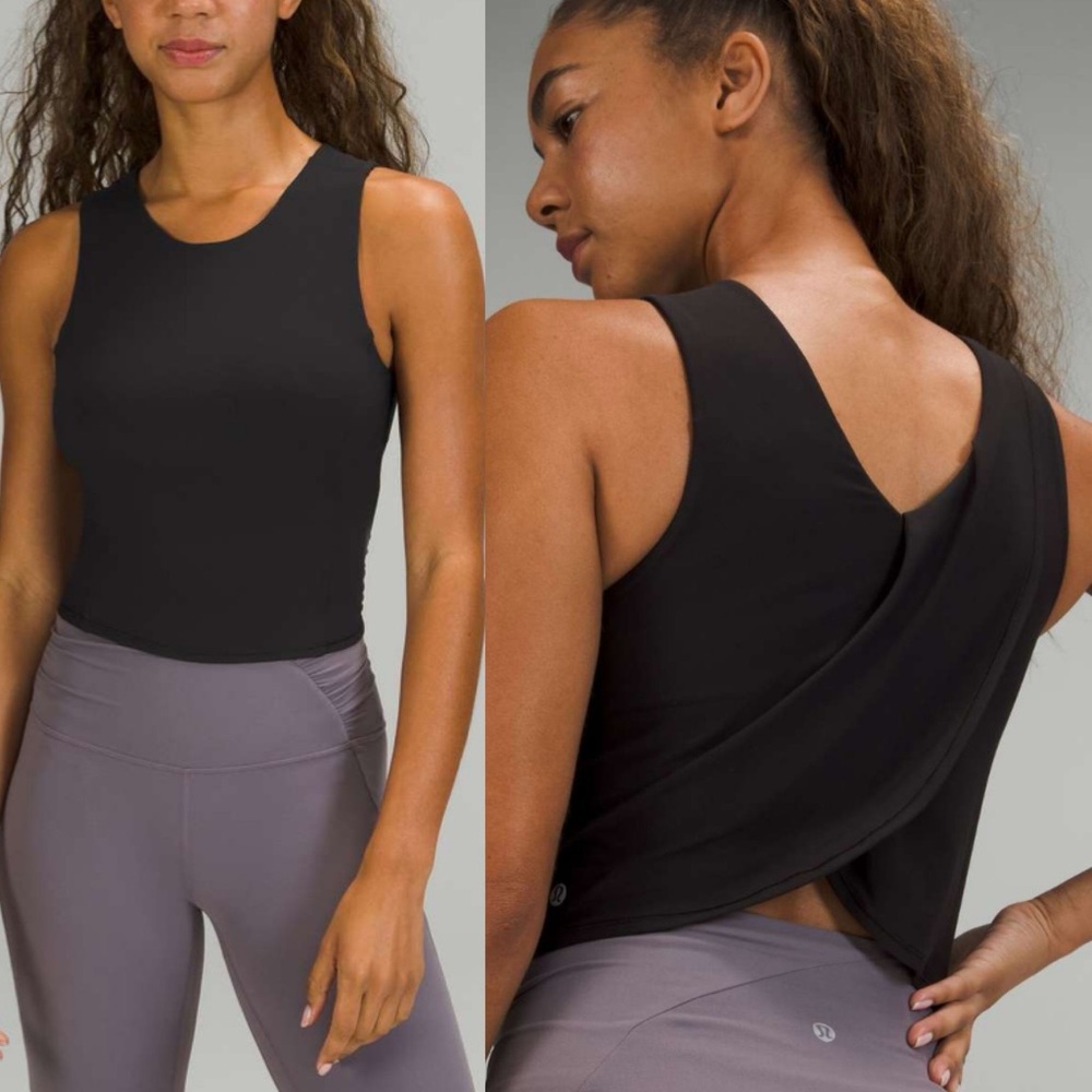 Lululemon Nulu Twist-Back Yoga Tank Top Black (2)